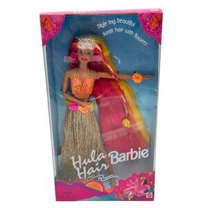 Vintage 1996 Hula Hair Barbie Extra Long Multicolor Hair 17047 Mattel 1996 NRFB